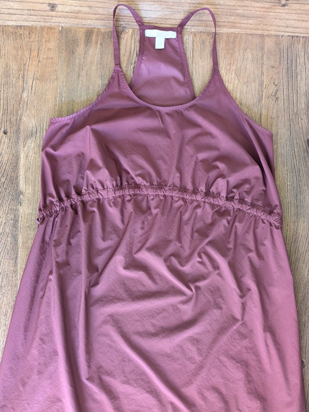 Zella Sleeveless Midi Dress Burgundy High Low Hem Size Small